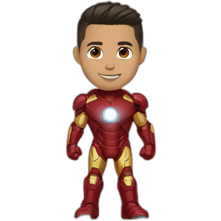 Ronaldo wearing iron man suit  emoji