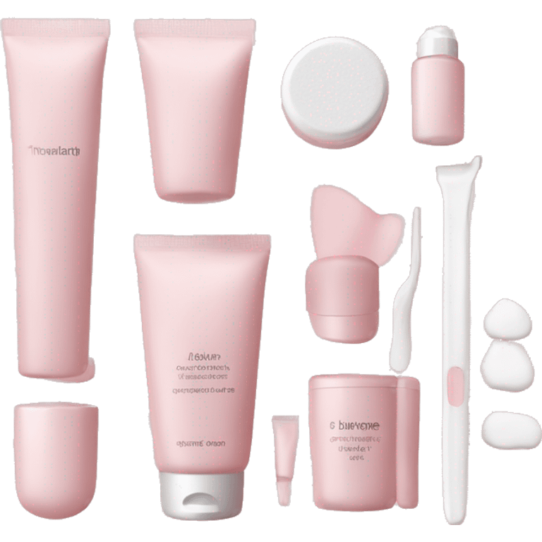 skin care Kit light pink emoji