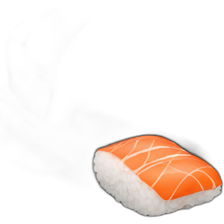 plate of sushi on a car emoji