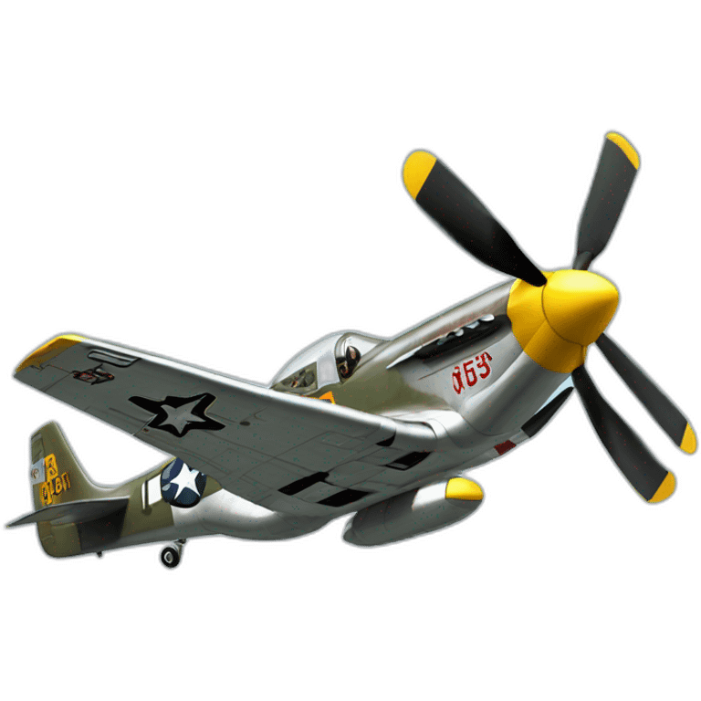 P51 mustang war plane emoji