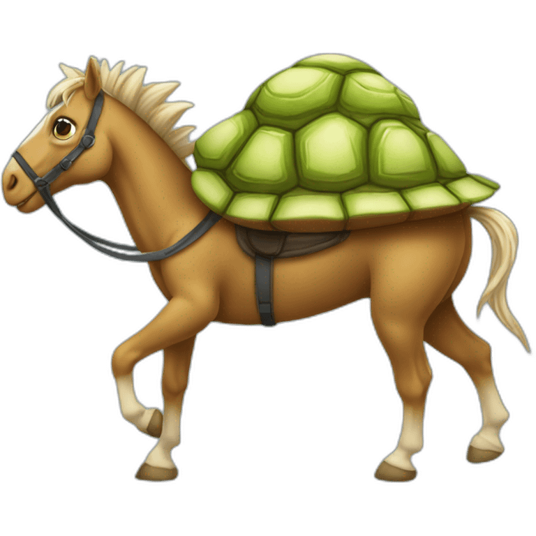 Cheval sur une tortue emoji