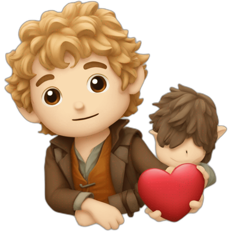 lovely bilbo baggins and a heart emoji