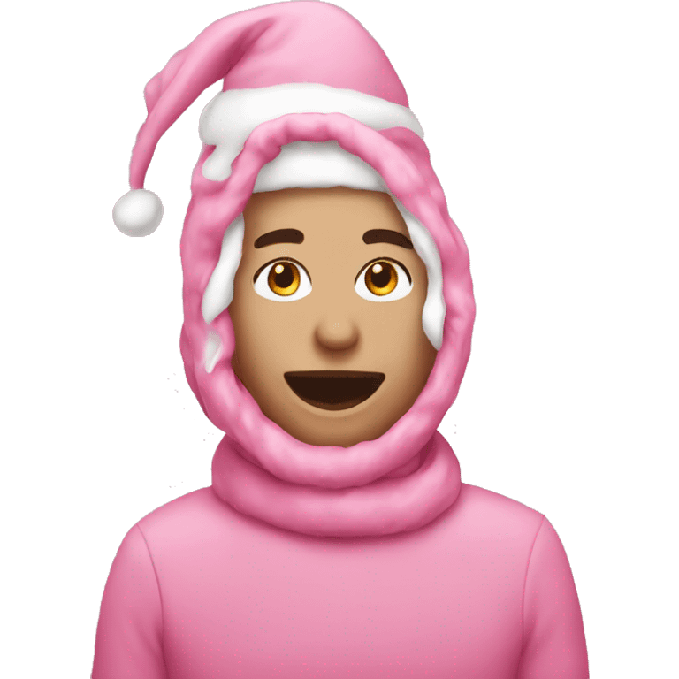 Pink Christmas emoji