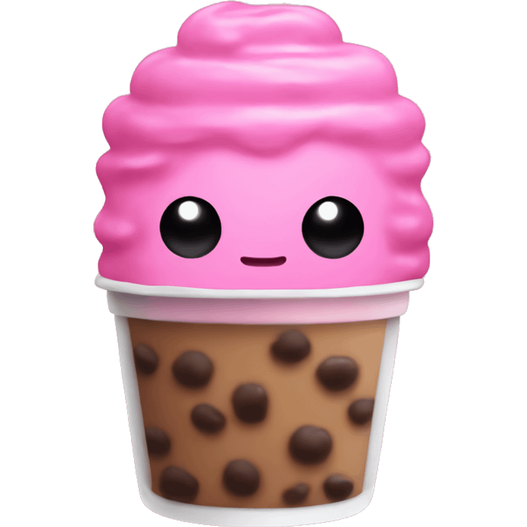 Pink boba  emoji