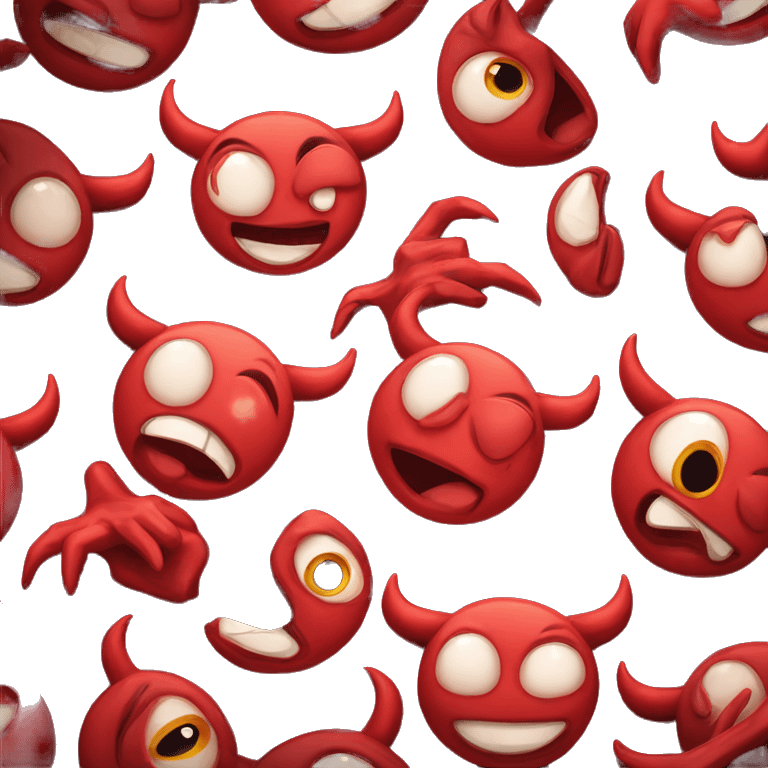 Devil emoji with tongue out emoji