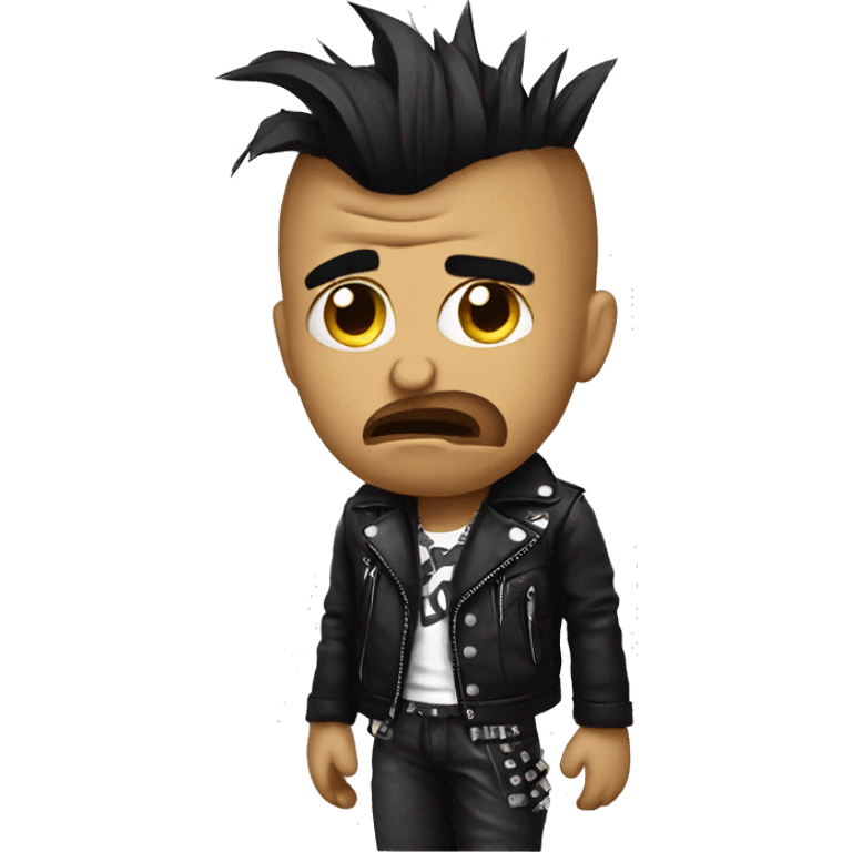 Punk rockstar sad emoji