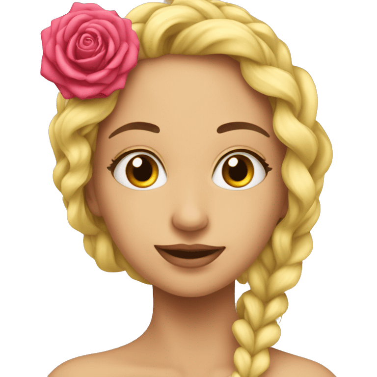 Rosa com laco emoji