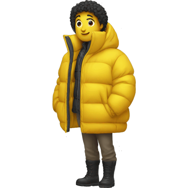 big yellow puffer jacket emoji