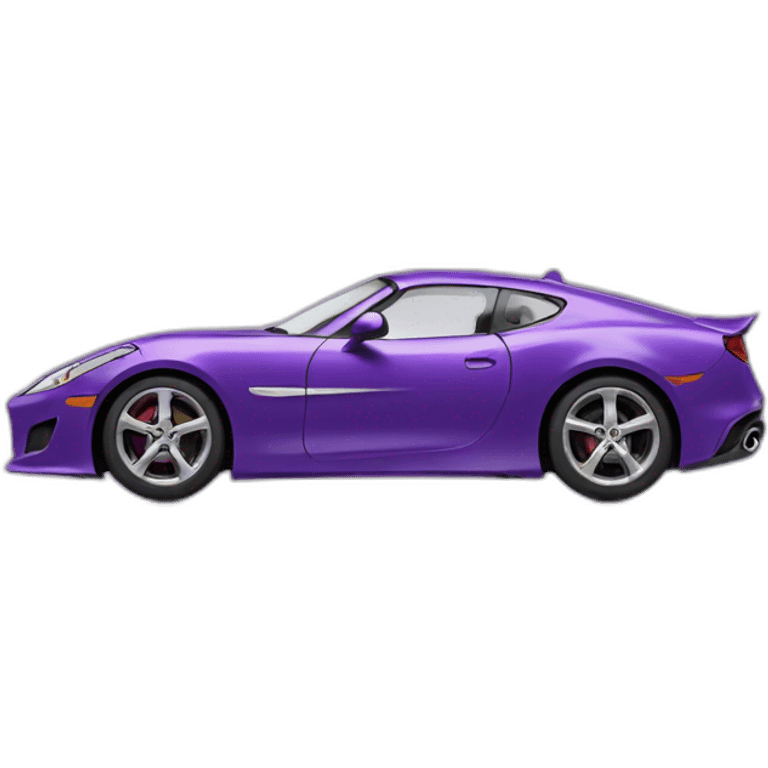 A purple sports car facing the right side emoji