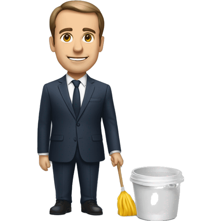 Macron sur une poubelle emoji