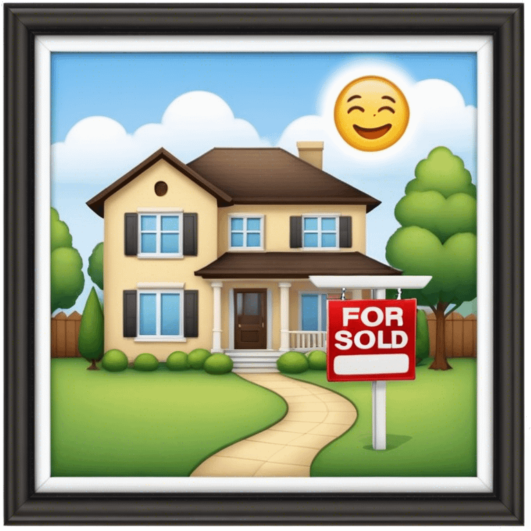 Just sold sign for house for realtor emoji