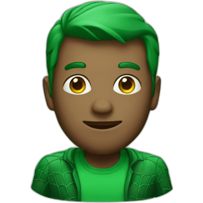 Man spider green emoji