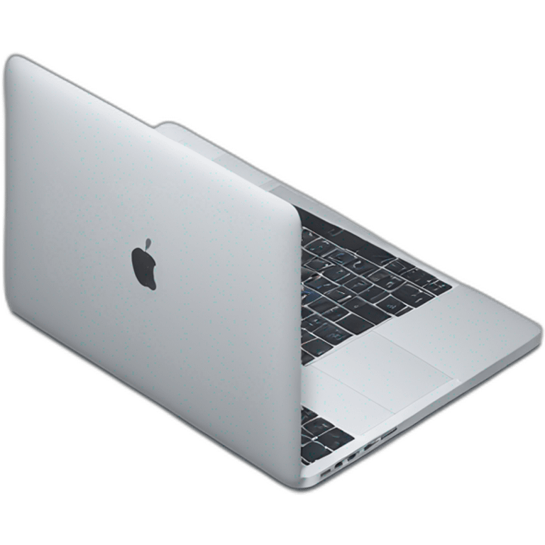 macbook pro with code emoji