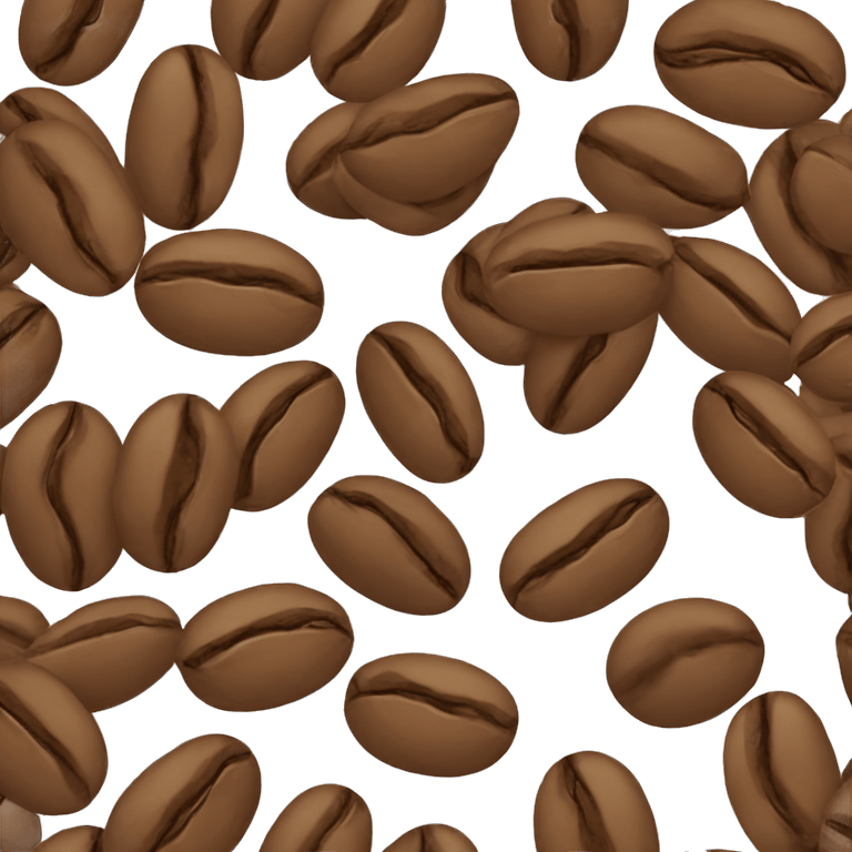 Create a bean of coffee emoji