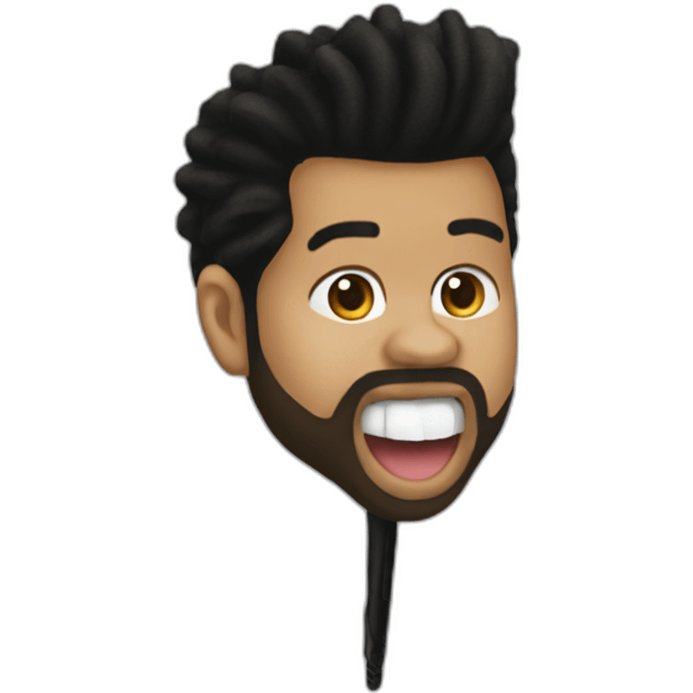 The weeknd stick tongue out emoji