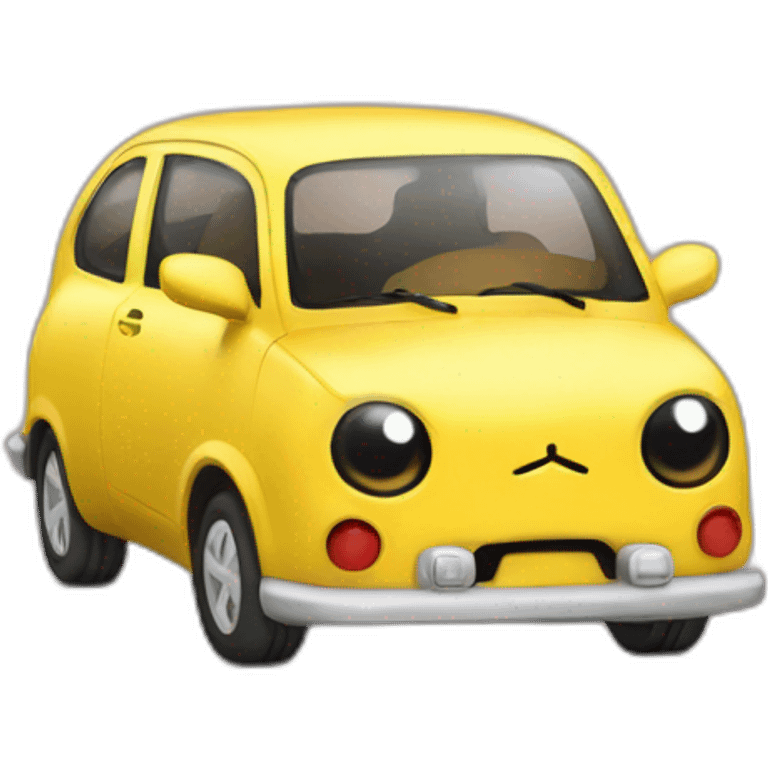 pikachu with car emoji