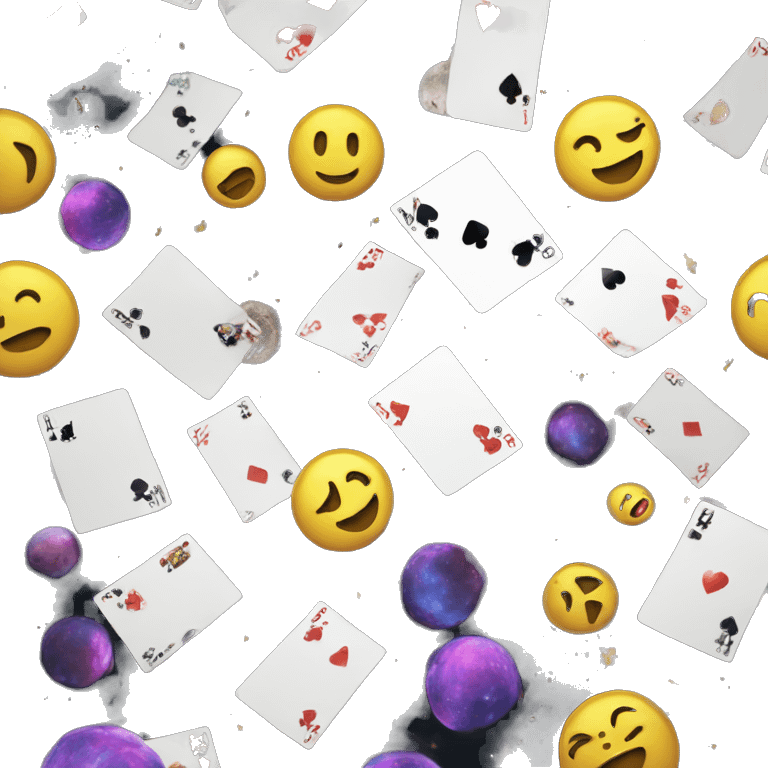 poker cards scatter in space emoji