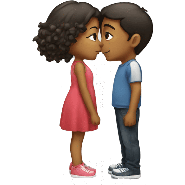 Boy and girl kissing emoji