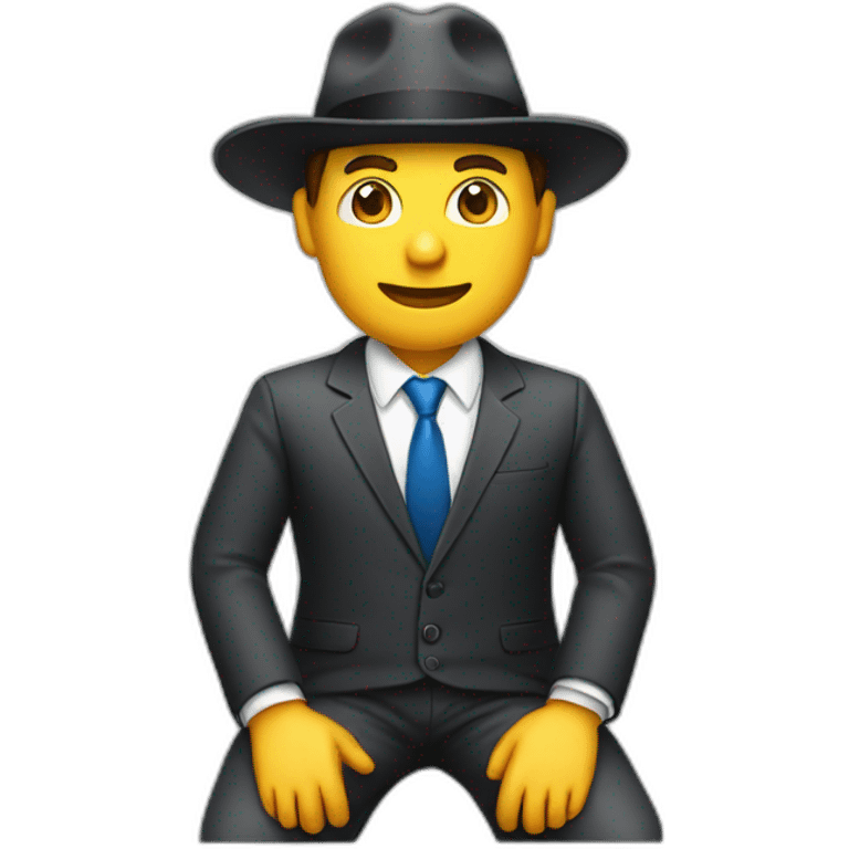 Business men with a hat emoji