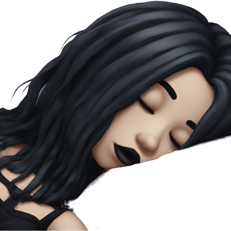 Goth girl sleeping emoji