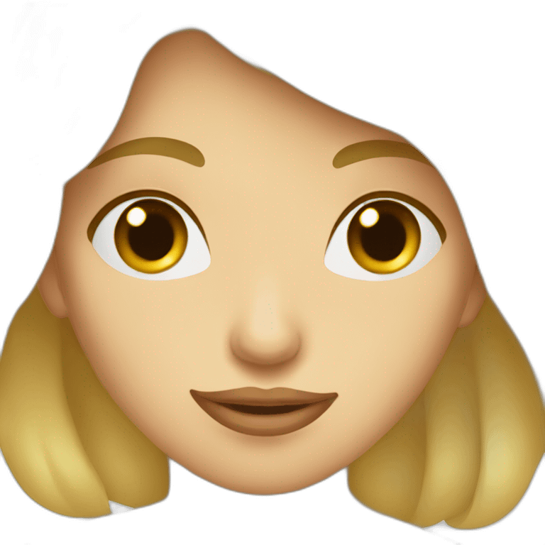 Homme blond fait un bisou à femme brune emoji