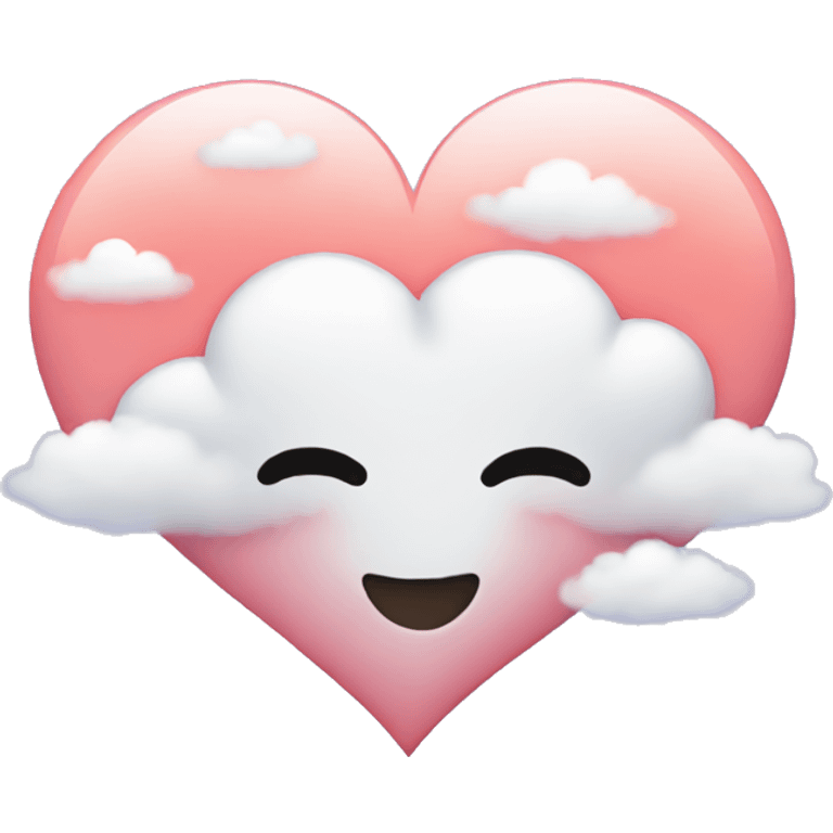 Heart with cloud emoji