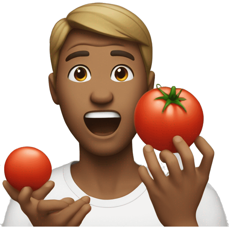 throwing a tomato at someone’s face emoji