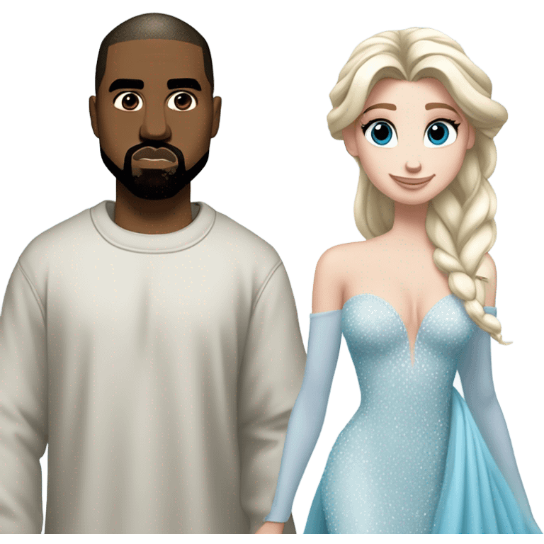 Kanye West with Elsa emoji