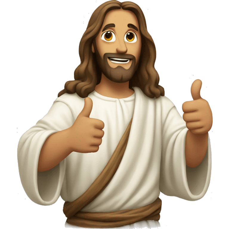 Jesus with thumbs up emoji