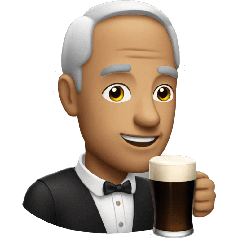 Man drinking Guinness  emoji