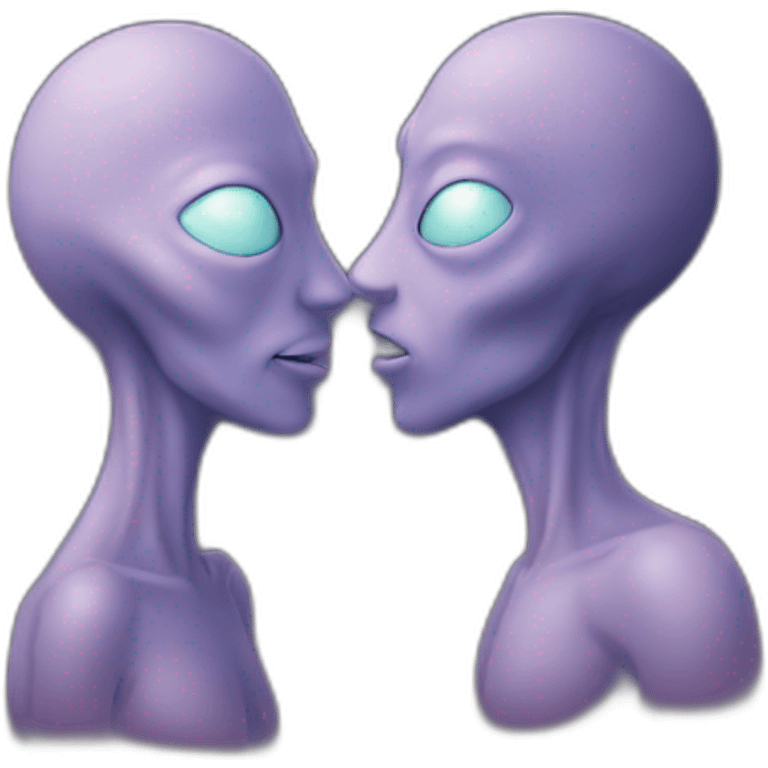 alien couple kissing emoji