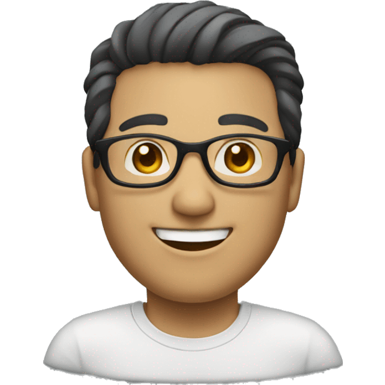 smiling face of a light-skinned man with dark glasses emoji