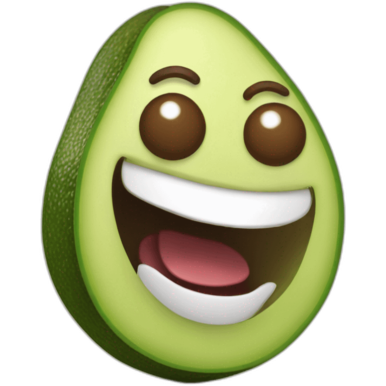 Laughing avocado emoji