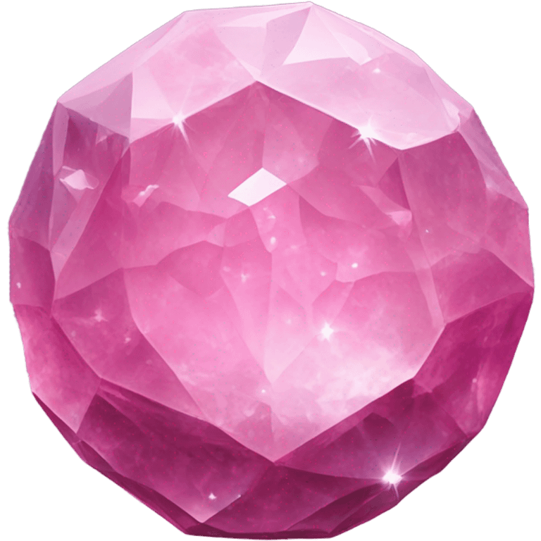 Pink crystallized moon  emoji