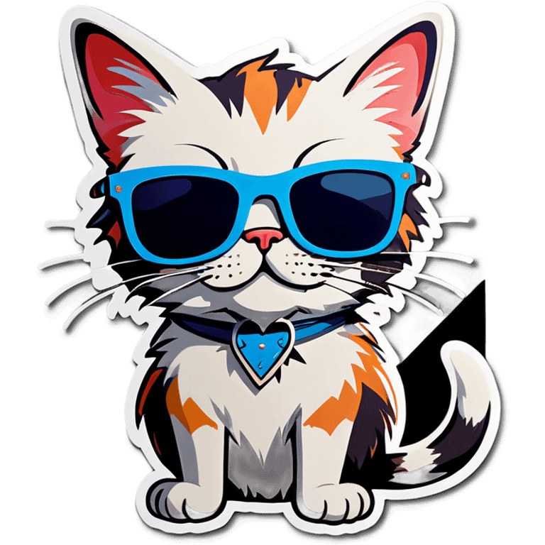 Cat with sunglasses emoji