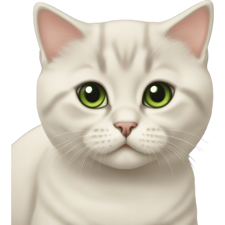 British shorthair kitten cream green eyes emoji