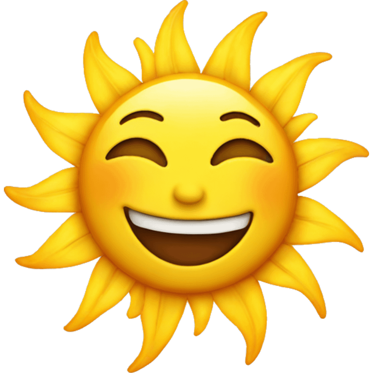 A happy sun emoji emoji