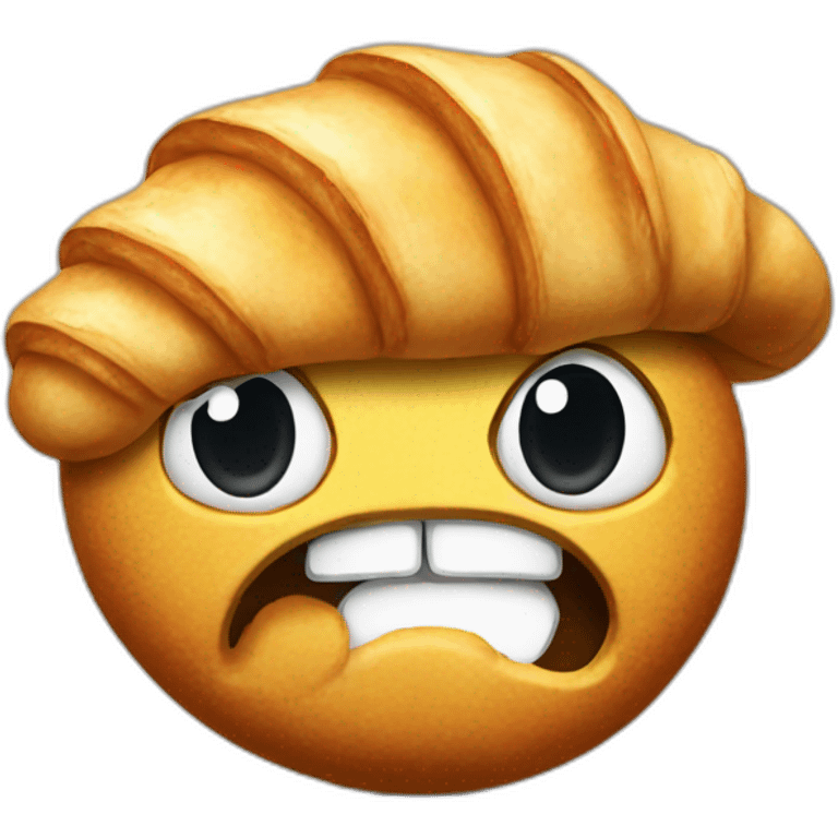 Angry croissant emoji