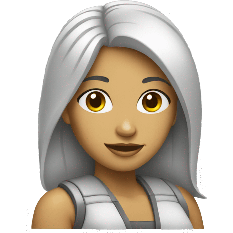 mujer con compu emoji