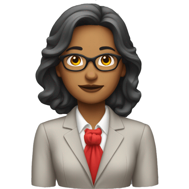 Señora con traje rojo  emoji