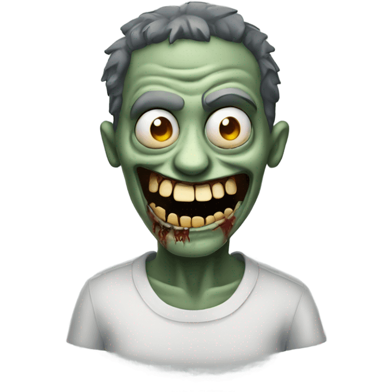 Smiling zombie  emoji