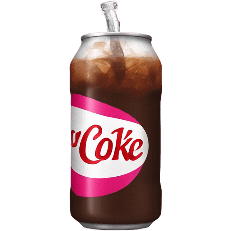 Pink and brown Diet Coke emoji