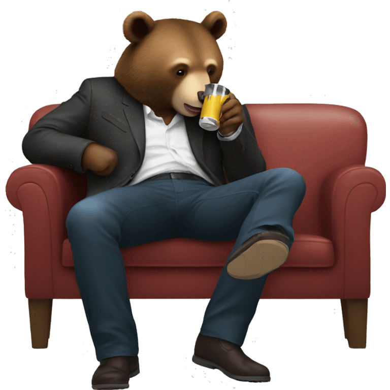 Elon musk drinking bear while knee sliding emoji