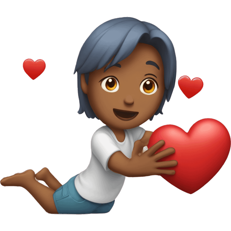 Mano tocando el corazón emoji