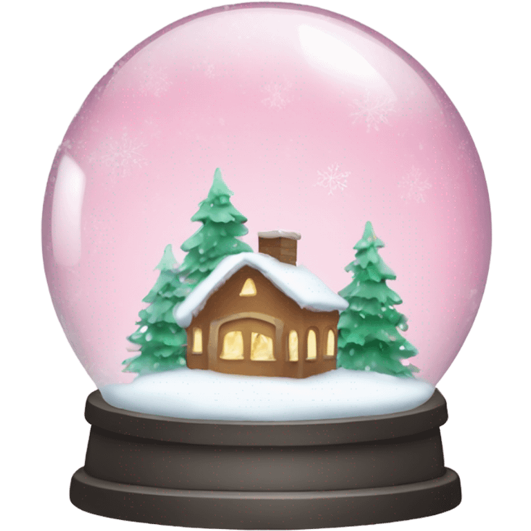 Snowglobe pink Christmas  emoji