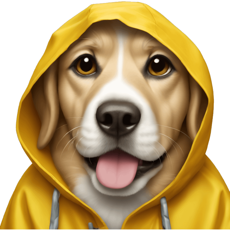 Dog in raincoat emoji