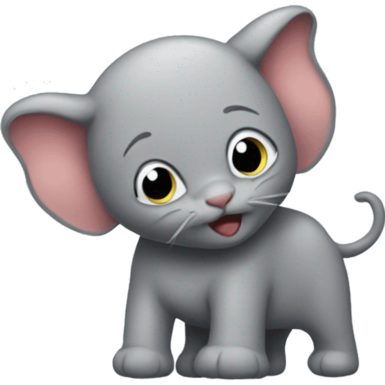 Cat and elephant emoji