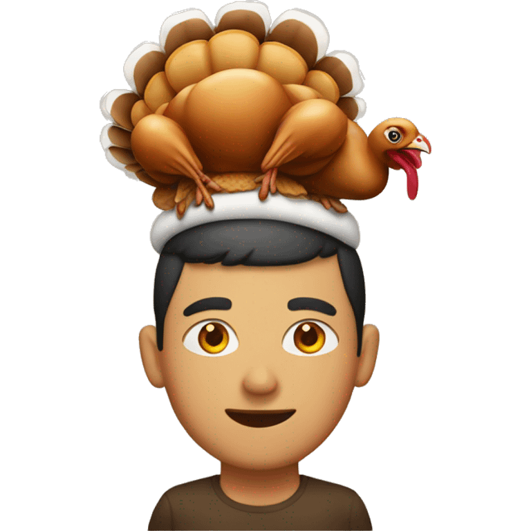 Person with turkey on their head emoji