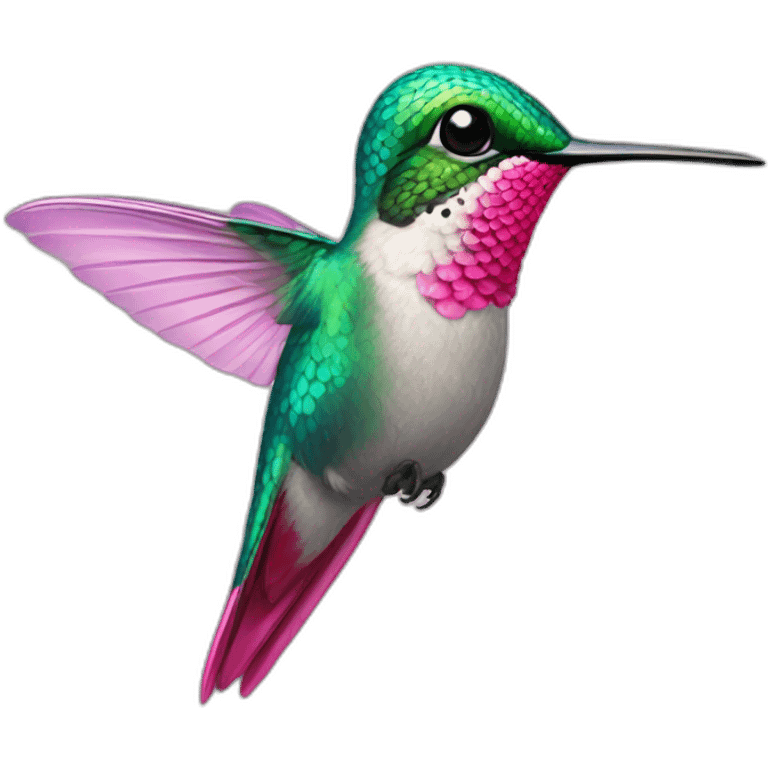 Hummingbird with long pink eye lashes emoji