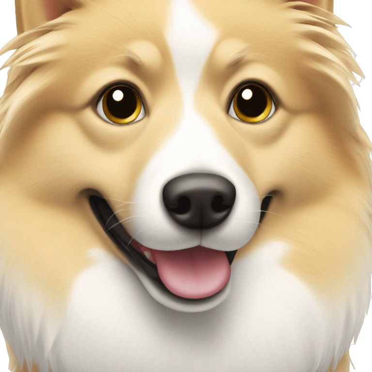 White and blonde spots spitz emoji